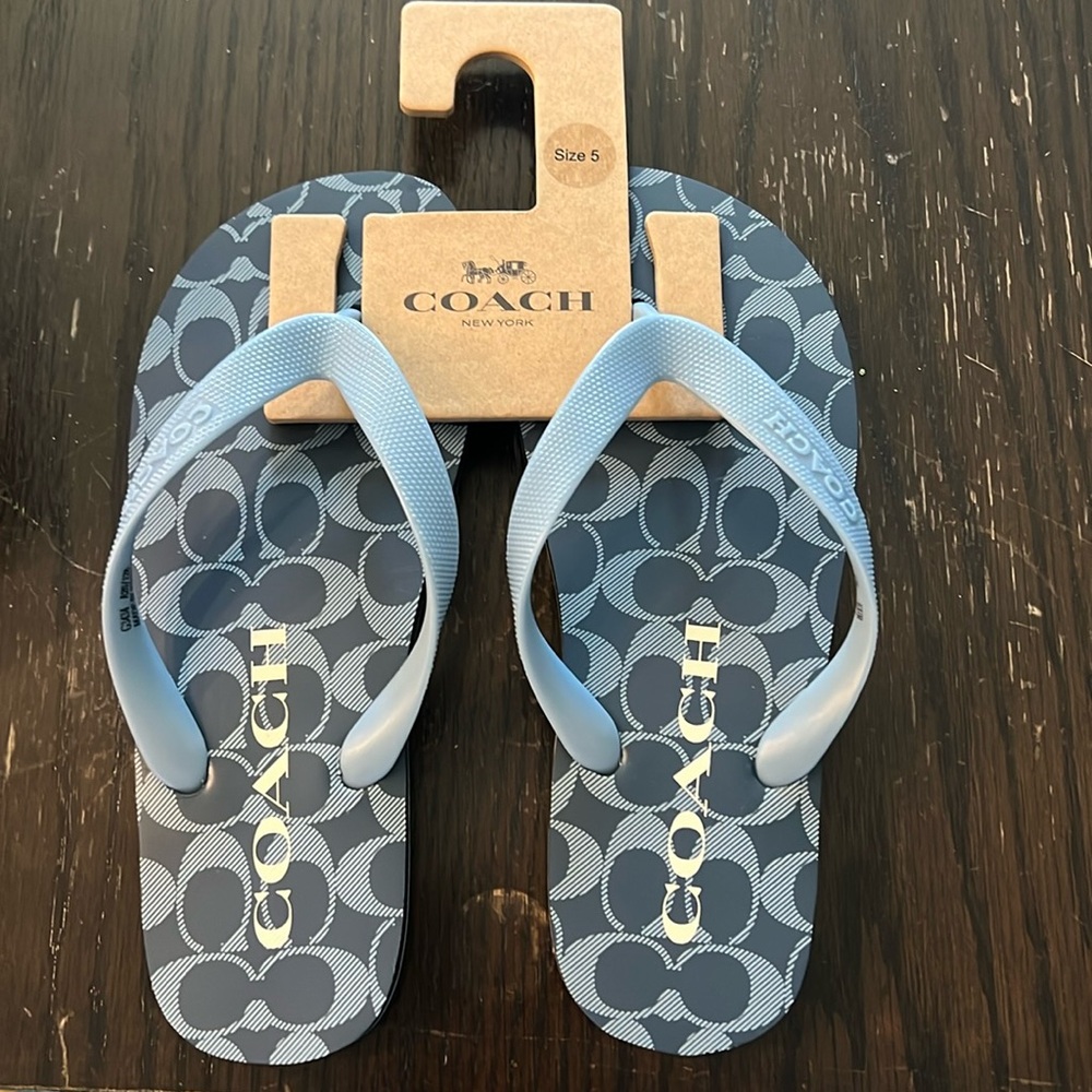 Brand new women’s coach flip flop size 5
